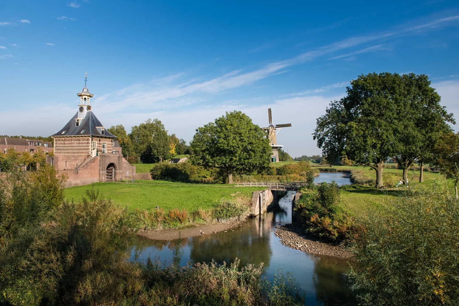 Dalempoort en de molen van Gorinchem